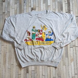 Vintage Power Rangers Long Sleeve Gray T-Shirt